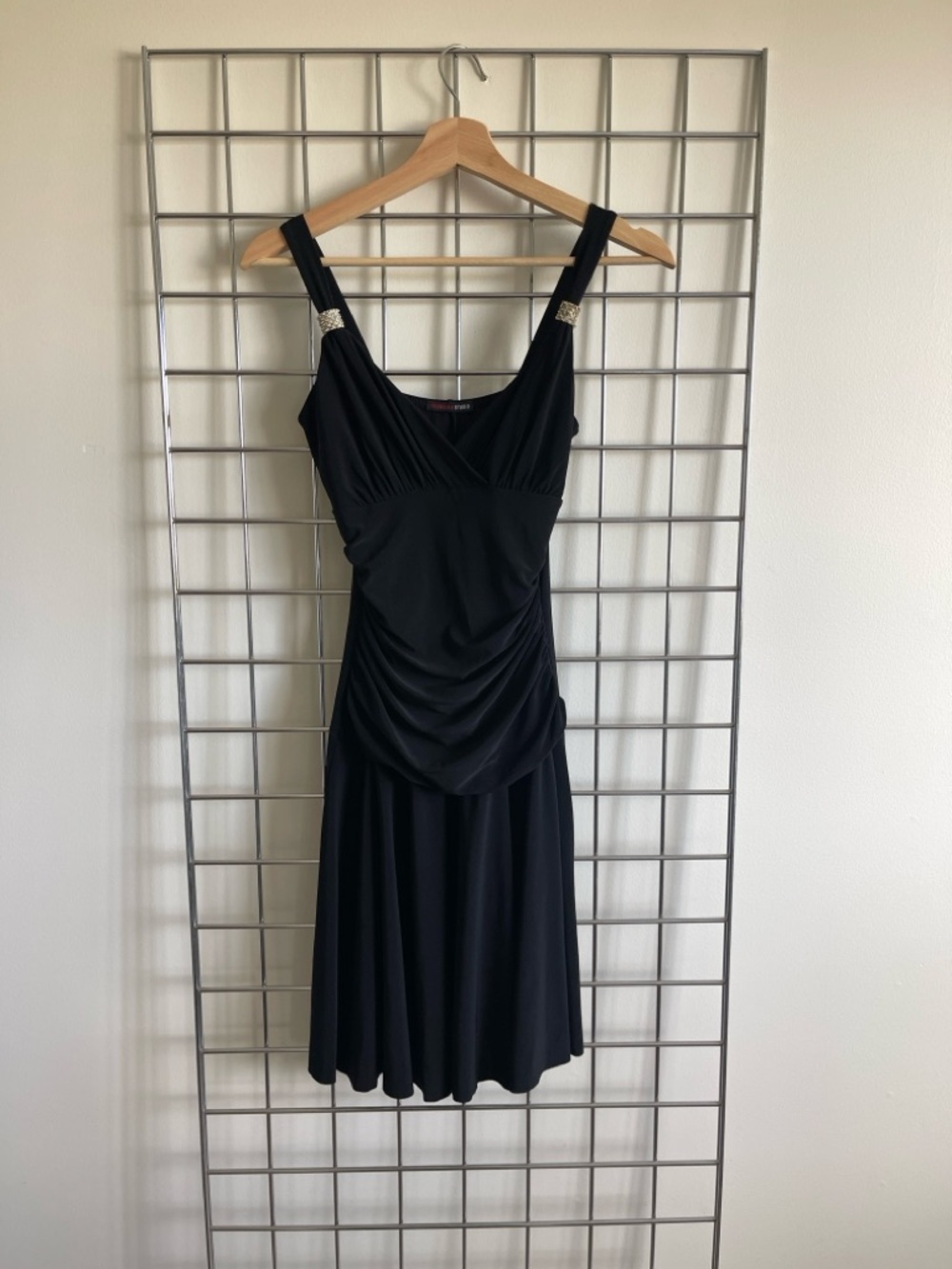 Y2K Black Ruched Dress